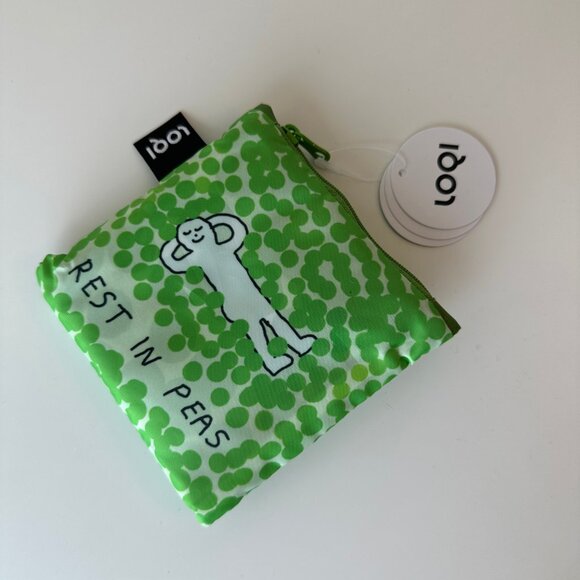 LOQI CONSTANT BAGEL THERAPY Rest in Peas Recycled Bag - Picture 3 of 4